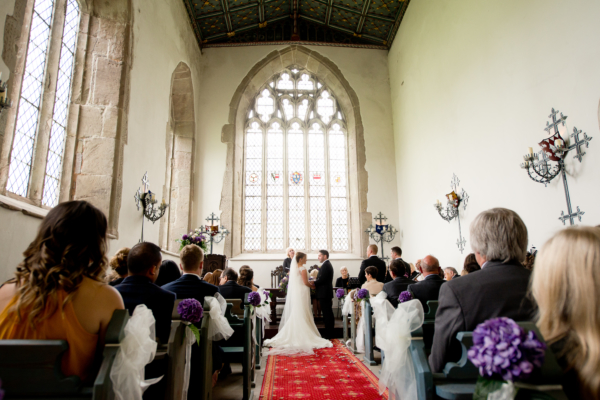 Wedding ceremony at Hampton Court Castle chapel